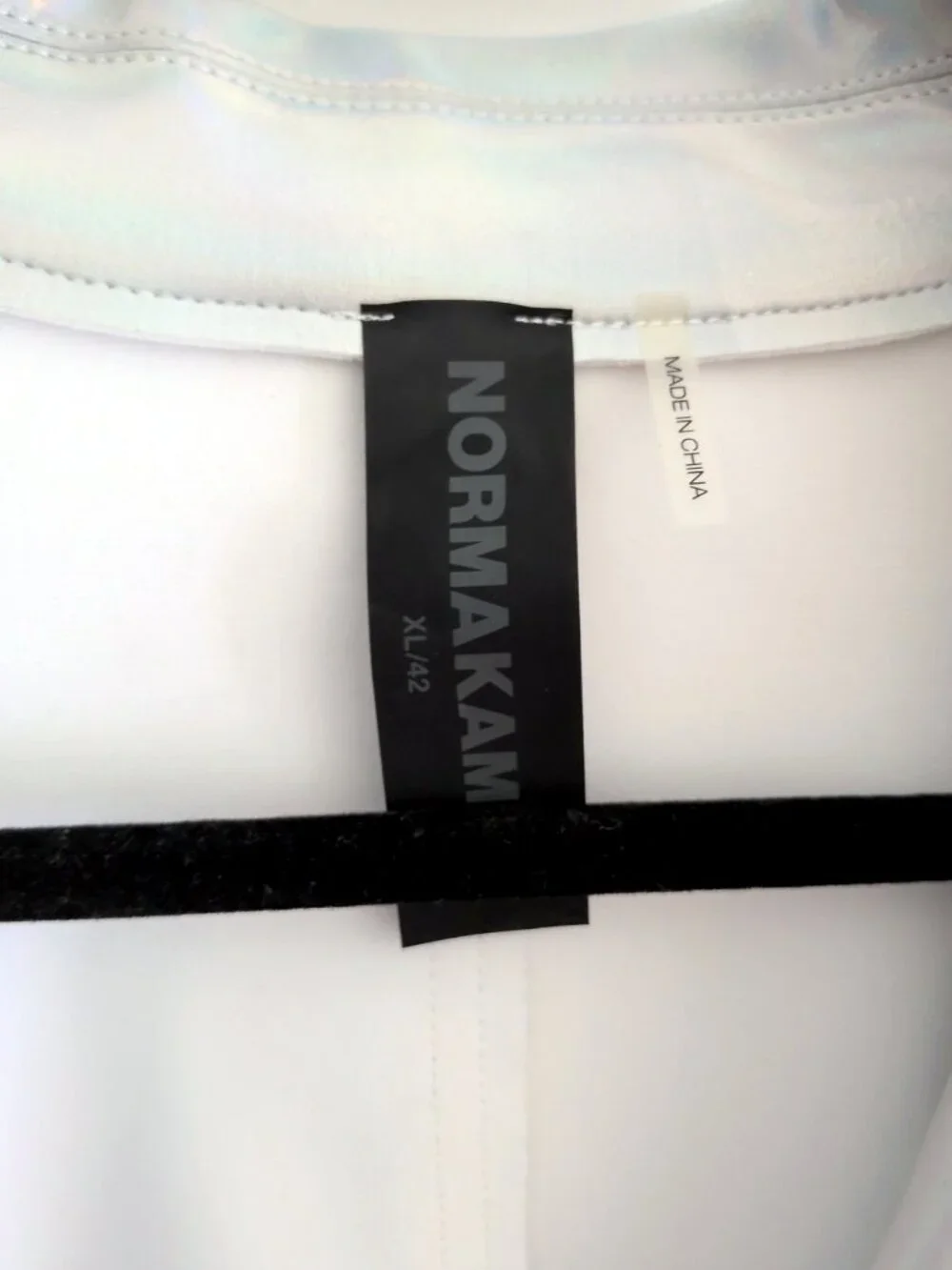 Norma Kamali silver holographic blazer XL/42